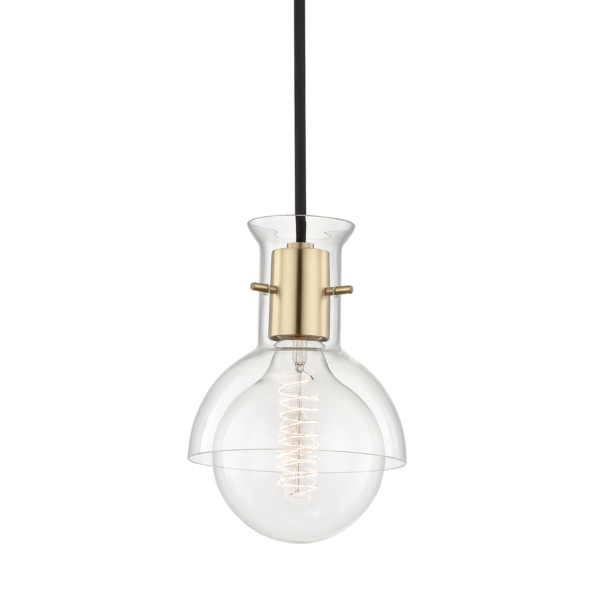 Mitzi Riley Pendant in Aged Brass