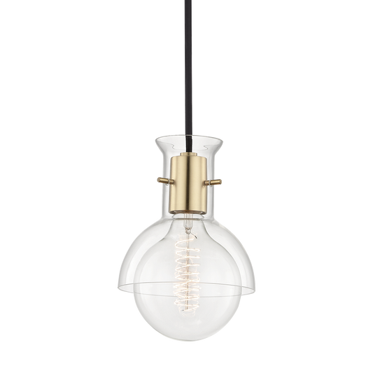 Mitzi Riley Pendant in Aged Brass