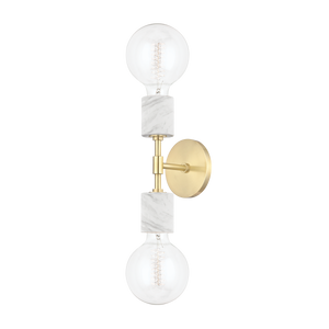 Mitzi Asime Wall Sconce in Aged Brass