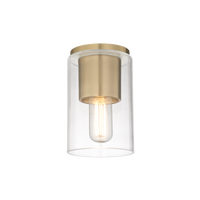 Mitzi Lula Flush Mount in Aged Brass