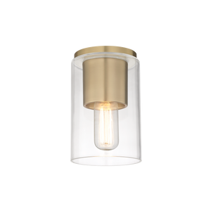 Mitzi Lula Flush Mount in Aged Brass