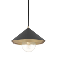 Mitzi Marnie Pendant in Aged Brass/black