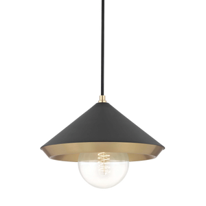 Mitzi Marnie Pendant in Aged Brass/black
