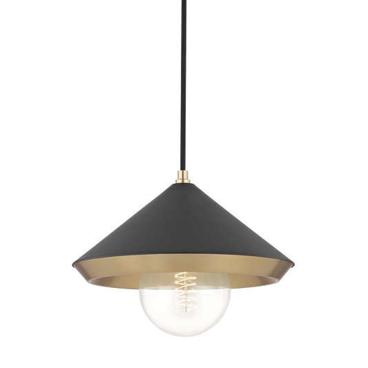 Mitzi Marnie Pendant in Aged Brass/black