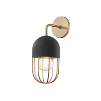 Mitzi Haley Wall Sconce in Aged Brass/black