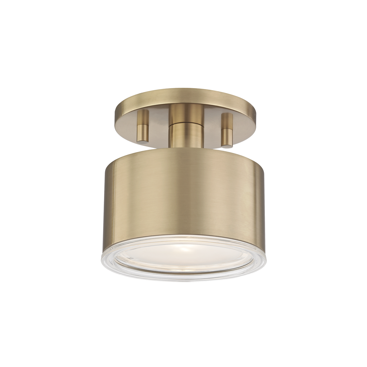 Mitzi Nora Semi Flush in Aged Brass