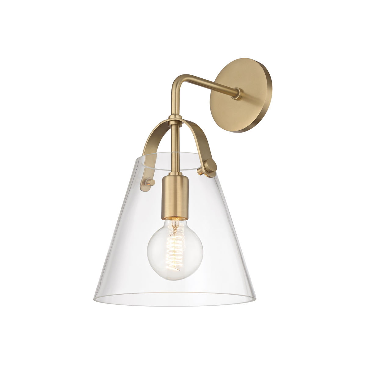 Mitzi Karin Wall Sconce in Aged Brass