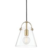 Mitzi Karin Pendant in Aged Brass