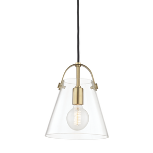 Mitzi Karin Pendant in Aged Brass