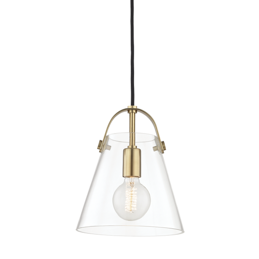 Mitzi Karin Pendant in Aged Brass