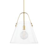 Mitzi Karin Pendant in Aged Brass