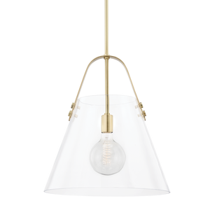 Mitzi Karin Pendant in Aged Brass