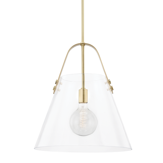 Mitzi Karin Pendant in Aged Brass