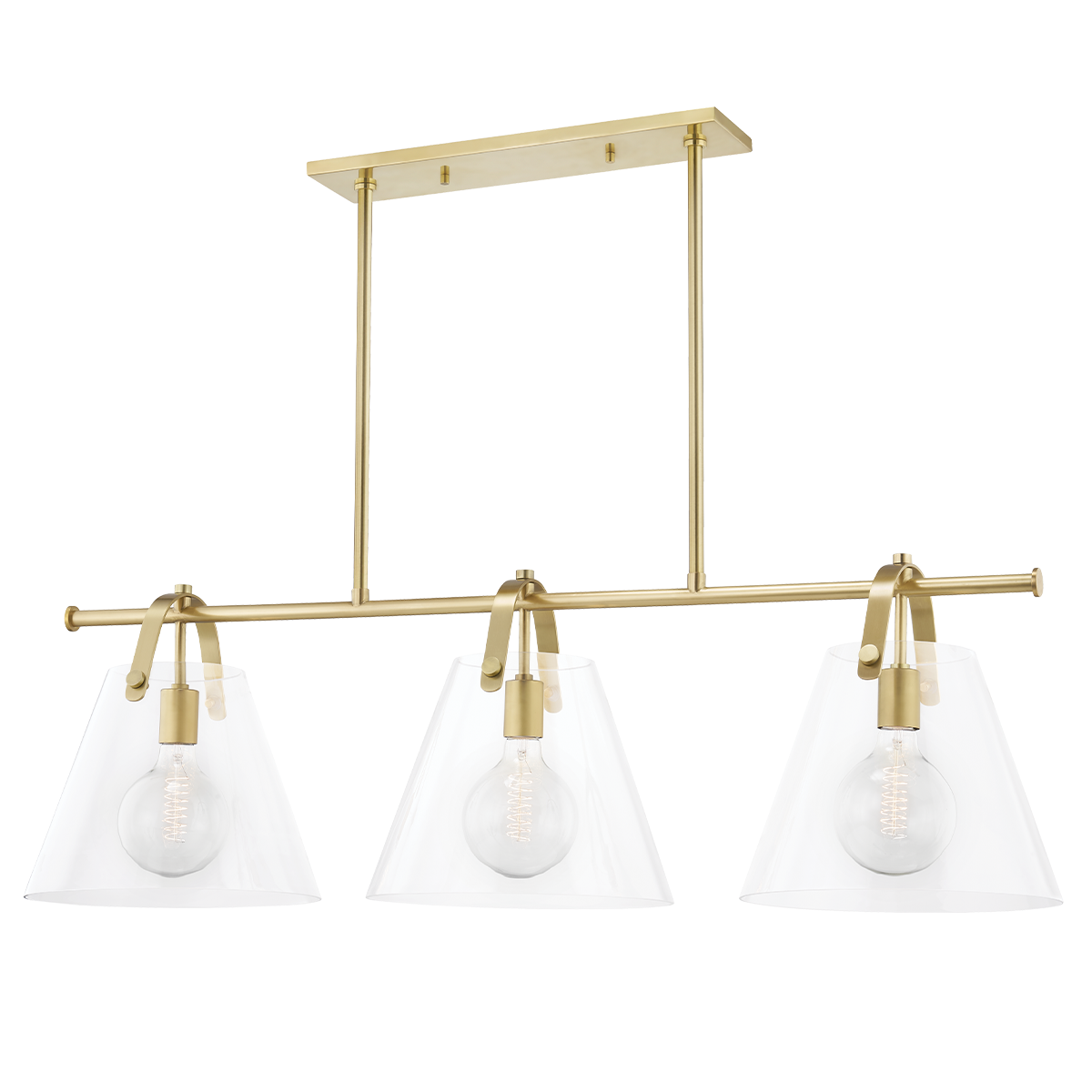 Mitzi Karin Linear in Aged Brass