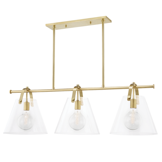 Mitzi Karin Linear in Aged Brass