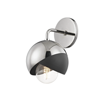 Mitzi Emma Wall Sconce in Polished Nickel/black