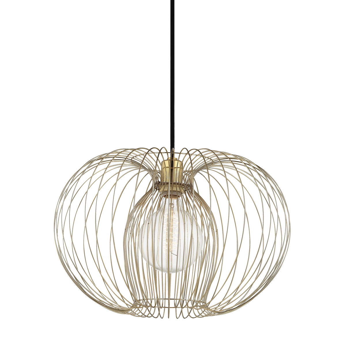 Mitzi Jasmine Pendant in Polished Brass