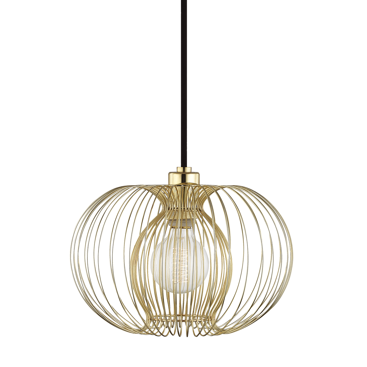 Mitzi Jasmine Pendant in Polished Brass
