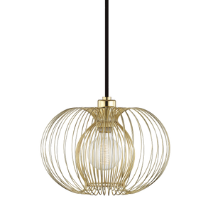 Mitzi Jasmine Pendant in Polished Brass