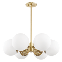 Mitzi Paige Chandelier in Aged Brass