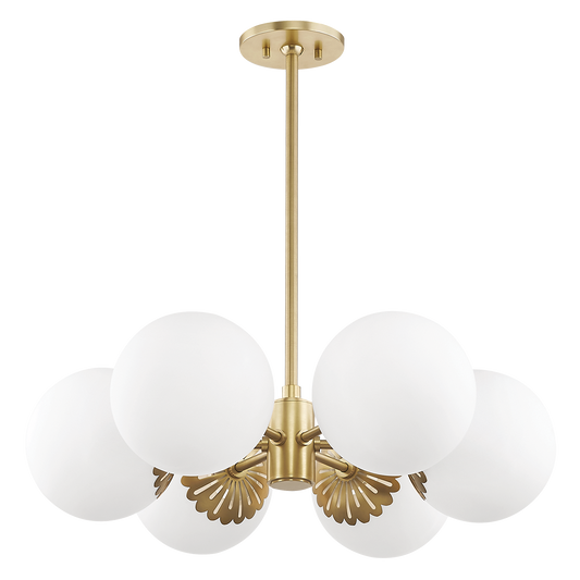 Mitzi Paige Chandelier in Aged Brass
