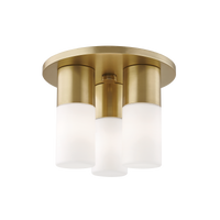 Mitzi Lola Flush Mount in Aged Brass
