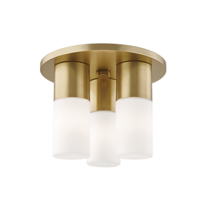 Mitzi Lola Flush Mount in Aged Brass