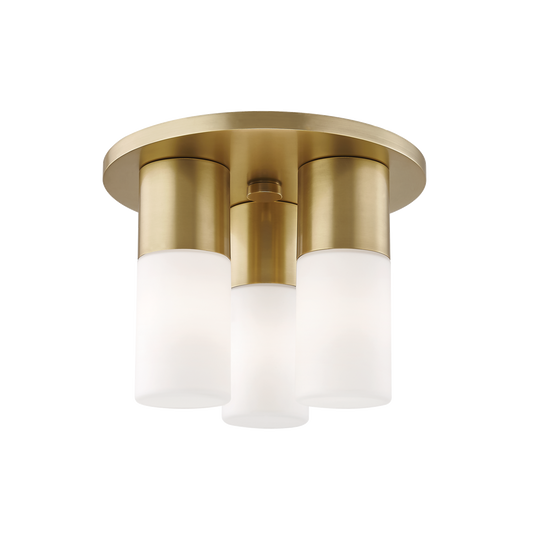 Mitzi Lola Flush Mount in Aged Brass
