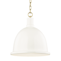 Mitzi Blair Pendant in Aged Brass/cream