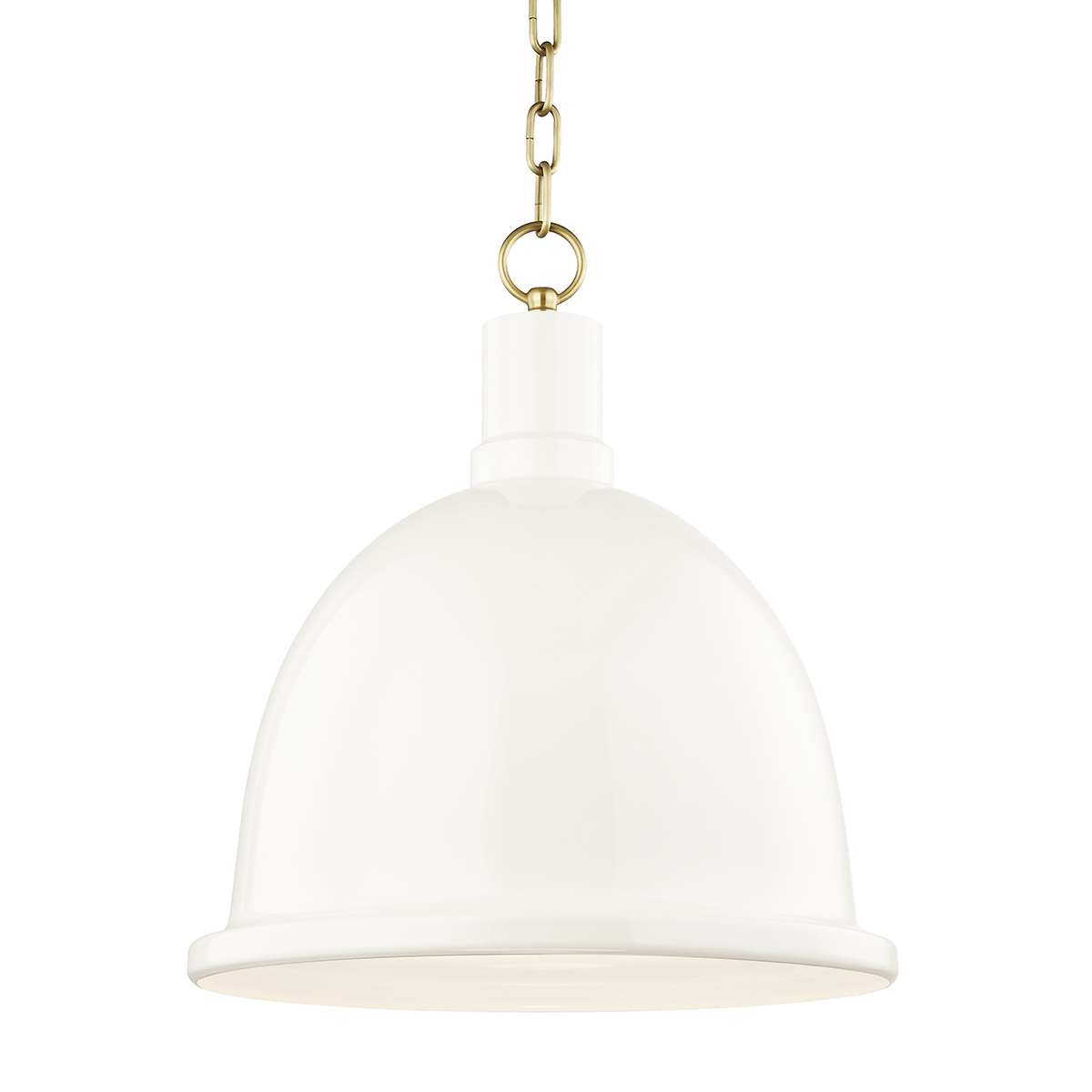 Mitzi Blair Pendant in Aged Brass/cream