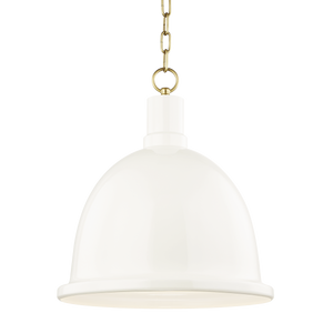 Mitzi Blair Pendant in Aged Brass/cream