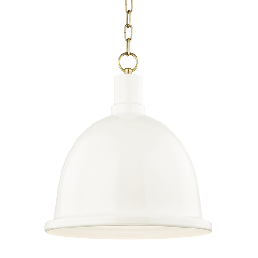 Mitzi Blair Pendant in Aged Brass/cream