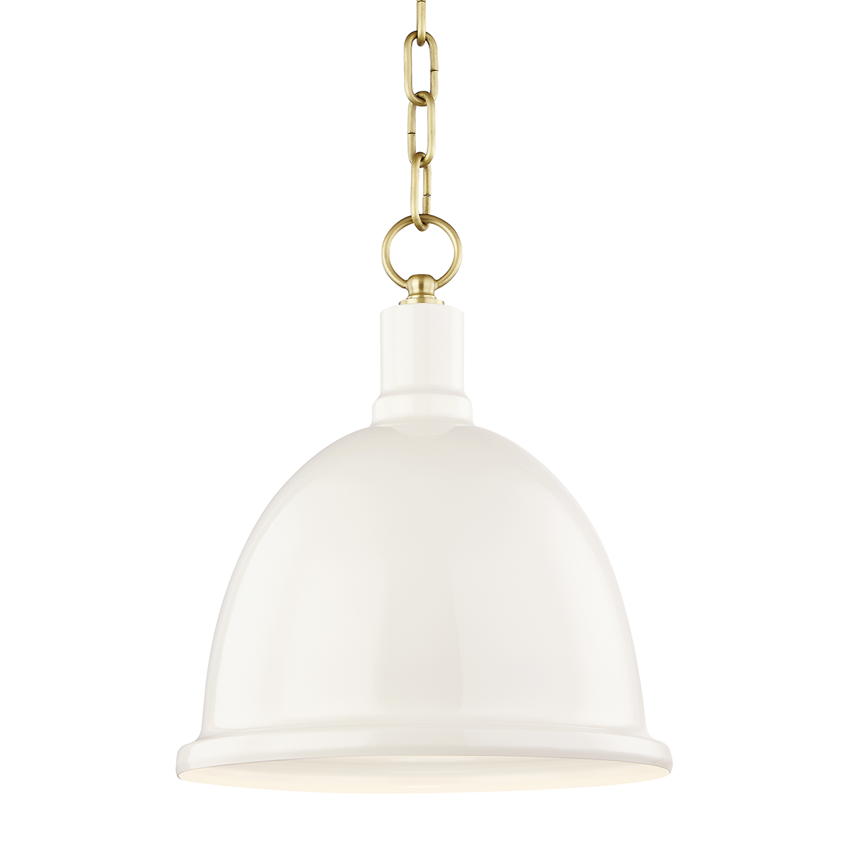 Mitzi Blair Pendant in Aged Brass/cream