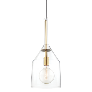 Mitzi Sloan Pendant in Aged Brass