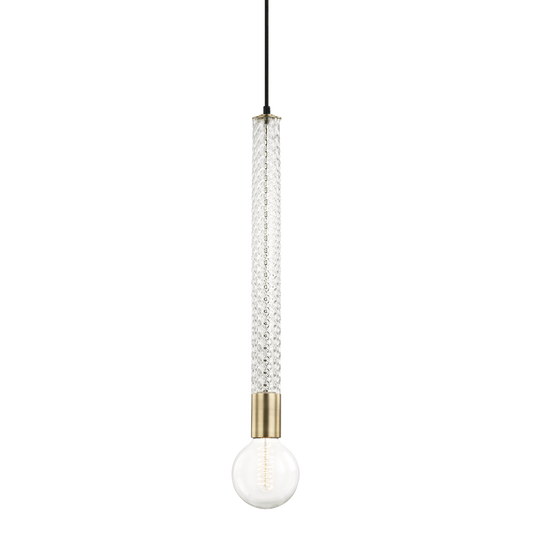 Mitzi Pippin Pendant in Aged Brass