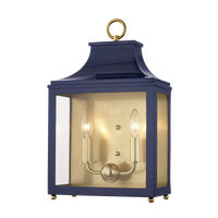 Mitzi Leigh Wall Sconce in Aged Brass/navy