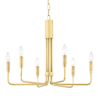 Mitzi Brigitte Chandelier in Aged Brass