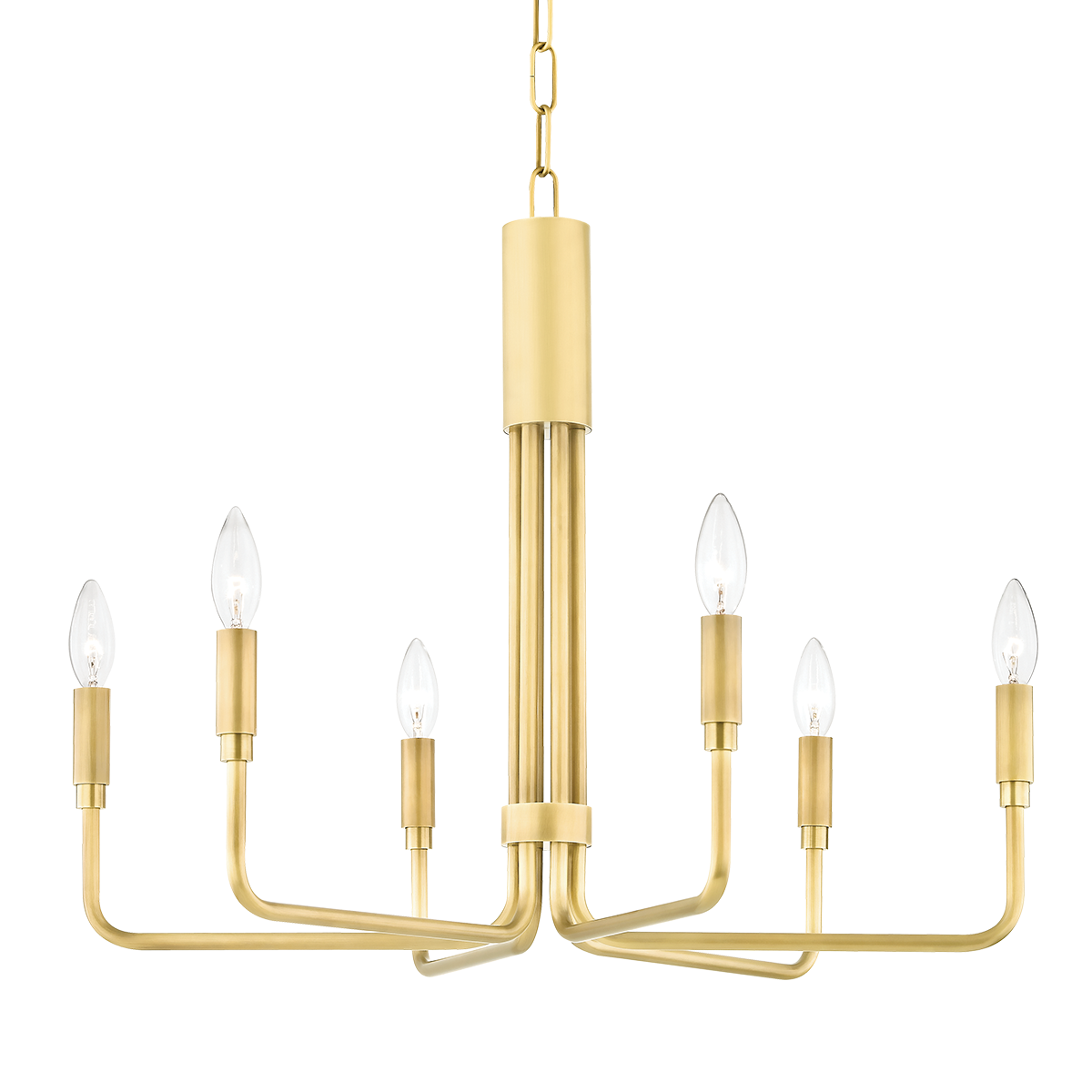 Mitzi Brigitte Chandelier in Aged Brass