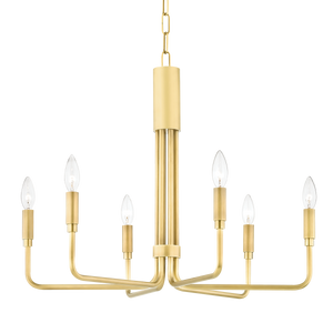 Mitzi Brigitte Chandelier in Aged Brass