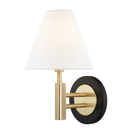 Mitzi Robbie Wall Sconce in Aged Brass/black