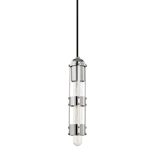 Mitzi Violet Pendant in Polished Nickel