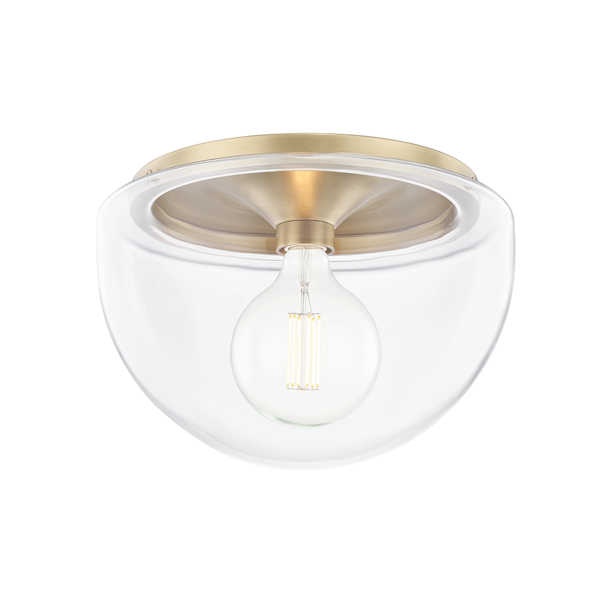 Mitzi Grace Flush Mount in Aged Brass
