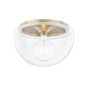 Mitzi Grace Flush Mount in Aged Brass