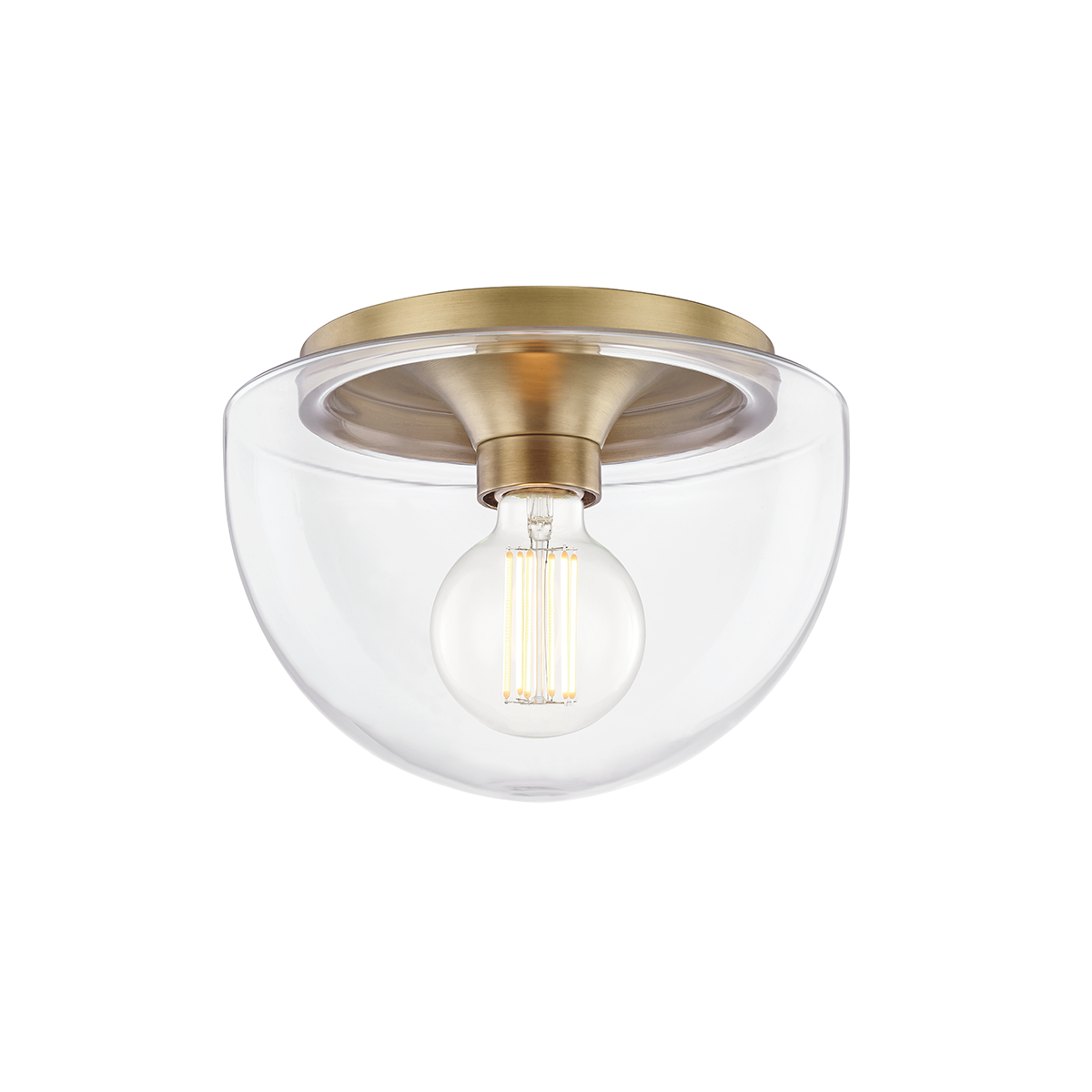 Mitzi Grace Flush Mount in Aged Brass