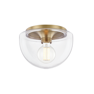 Mitzi Grace Flush Mount in Aged Brass