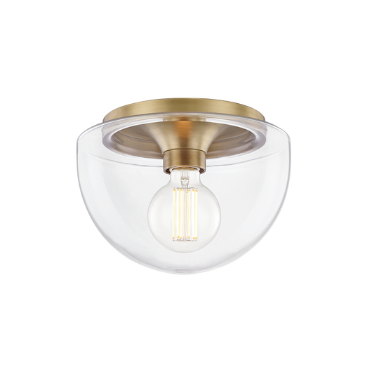 Mitzi Grace Flush Mount in Aged Brass