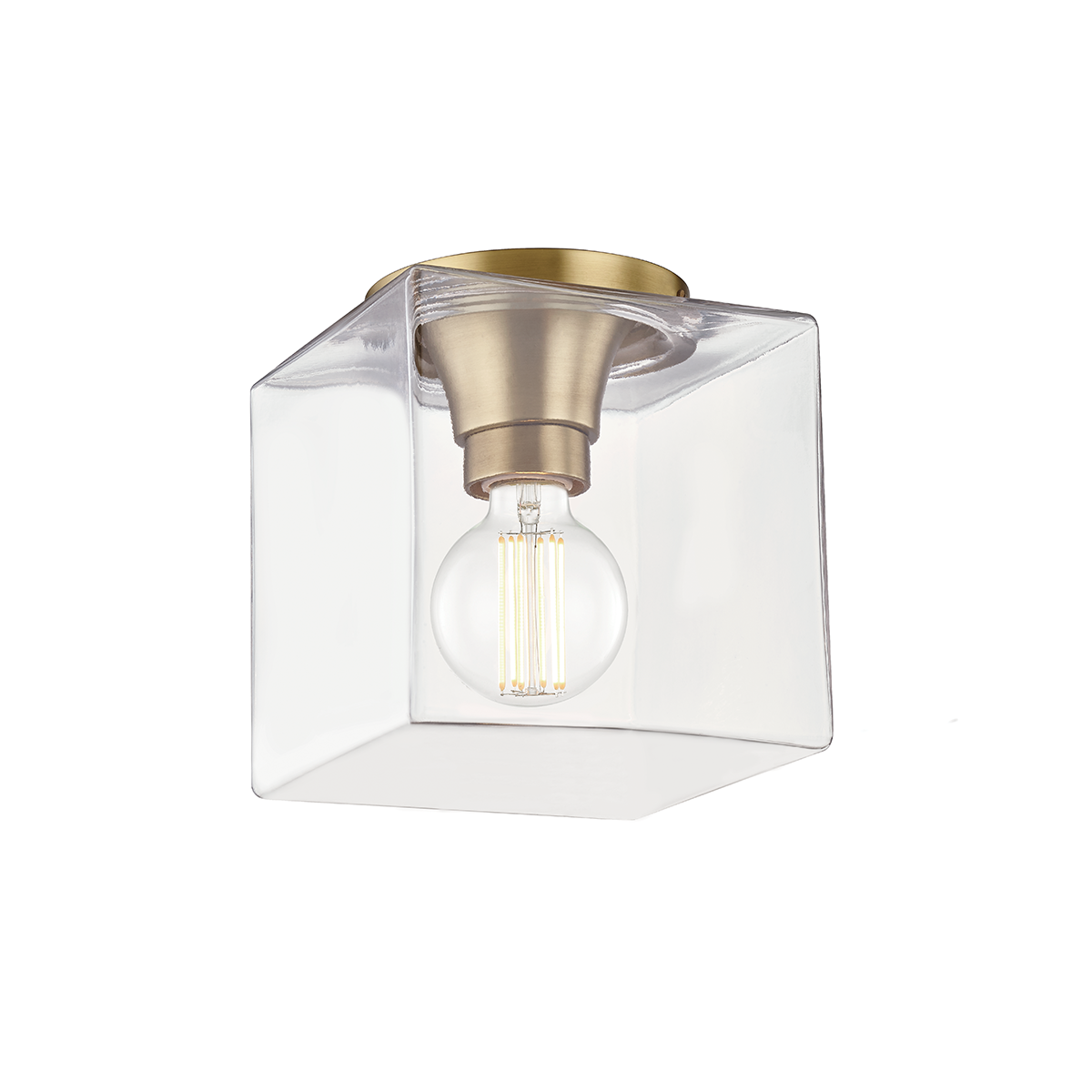 Mitzi Grace Flush Mount in Aged Brass