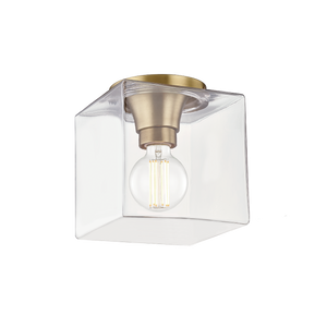 Mitzi Grace Flush Mount in Aged Brass