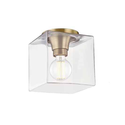Mitzi Grace Flush Mount in Aged Brass