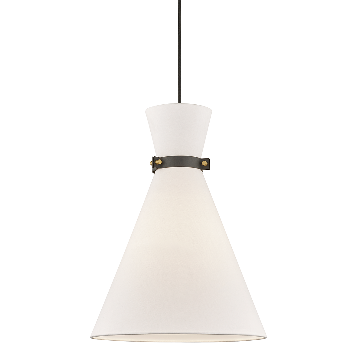 Mitzi Julia Pendant in Aged Brass/black